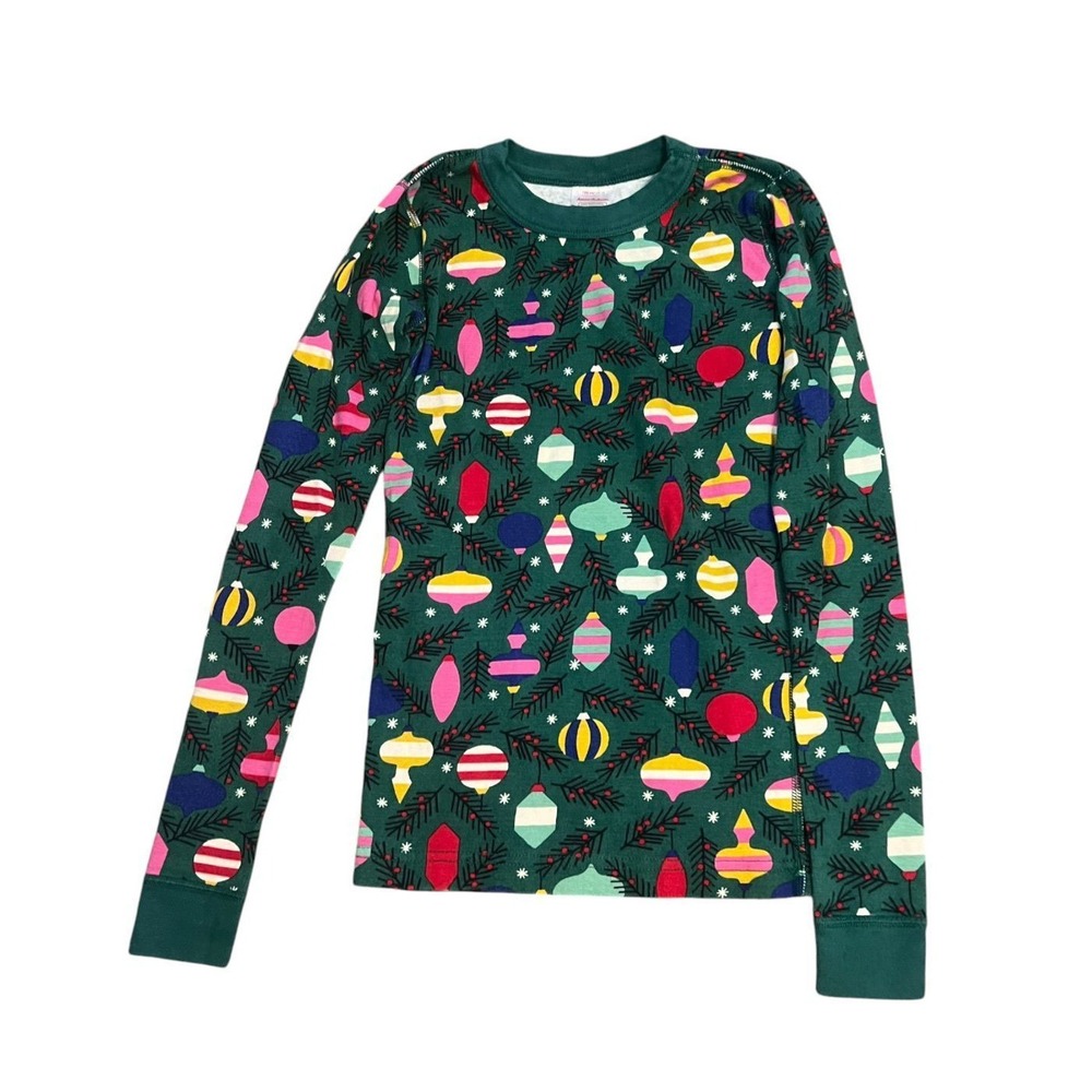 Hanna Andersson Christmas Ornaments Delightful Decorations Pajama Top Size 12
